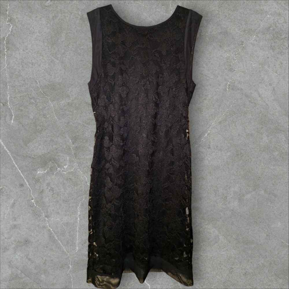 Black lace cocktail dress